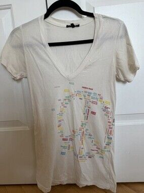 Truly Madly Deeply Promote Peace Y2K Vintage Women’s T Shirt, Size Small